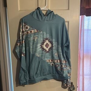 Women’s Teal Patterned Sweater